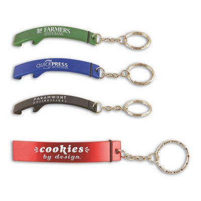 Pop-it - Laser Engraved Aluminum Bottle Opener w/ Keychain